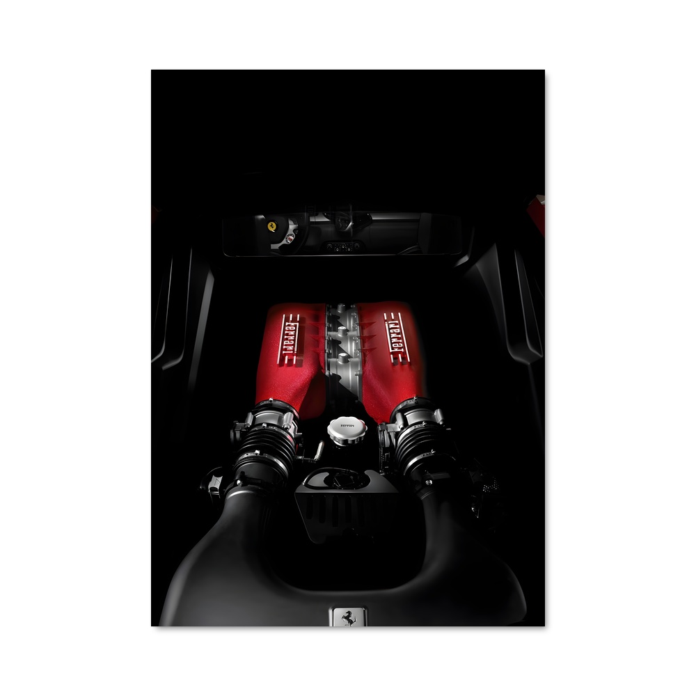 Poster Moteur Rouge